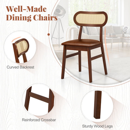 Mid Century Wood Dining Chairs Set of 2, Indoor Dining Chairs at Gallery Canada