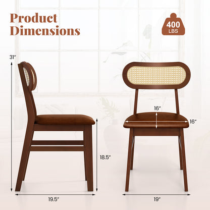 Mid Century Wood Dining Chairs Set of 2, Indoor Dining Chairs at Gallery Canada