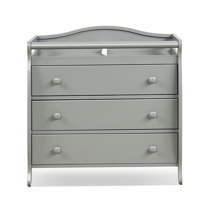 Baby Changing Table Infant Diaper with 3 Drawers and Safety Belt, Gray Changing Tables at Gallery Canada