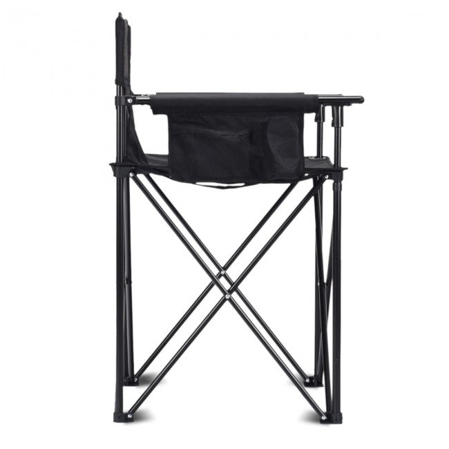 Portable 38 Inch Oversized High Camping Fishing Folding Chair, Black Camping Furniture at Gallery Canada