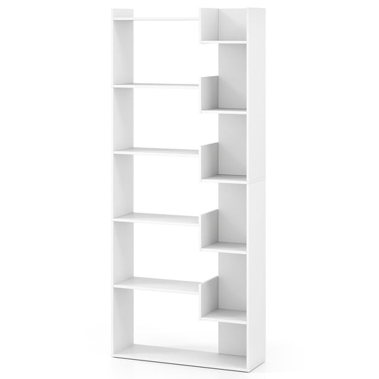 6-Tier Bookshelf, Wooden Bookcase With Anti-Tipping Kits, White Bookcases White at Gallery Canada