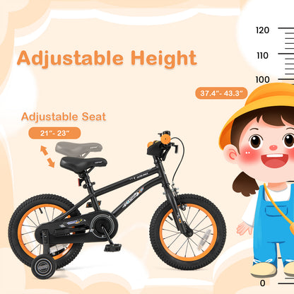 14-Inch Kids Bike Sport Bicycle for 3-5 Years Old with Adjustable Seat-14 inches, Black Kids Bike at Gallery Canada