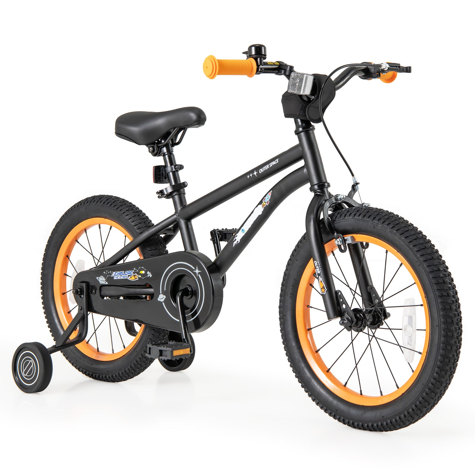 16-Inch Kids Bike, Adjustable Seat, Reflectors, Black Kids Bike at Gallery Canada