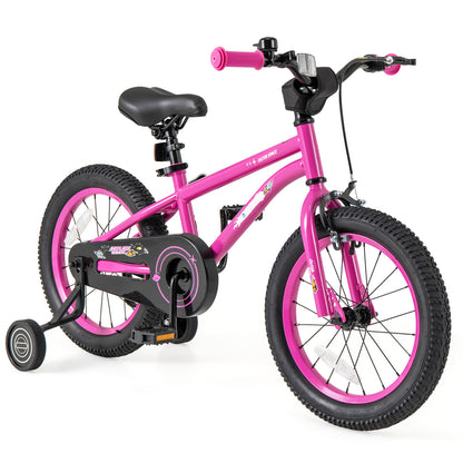 16-Inch Kids Bike for 4-7 Years Old Adjustable with Removable Training Wheels-16 inches, Pink Kids Bike Pink at Gallery Canada