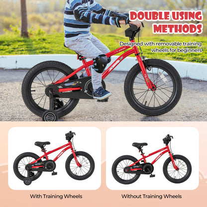 16-Inch Kids Bike Ages 4-7 with Handbrake and Coaster Brake and Bell Ring-16 inches, Red Kids Bike at Gallery Canada