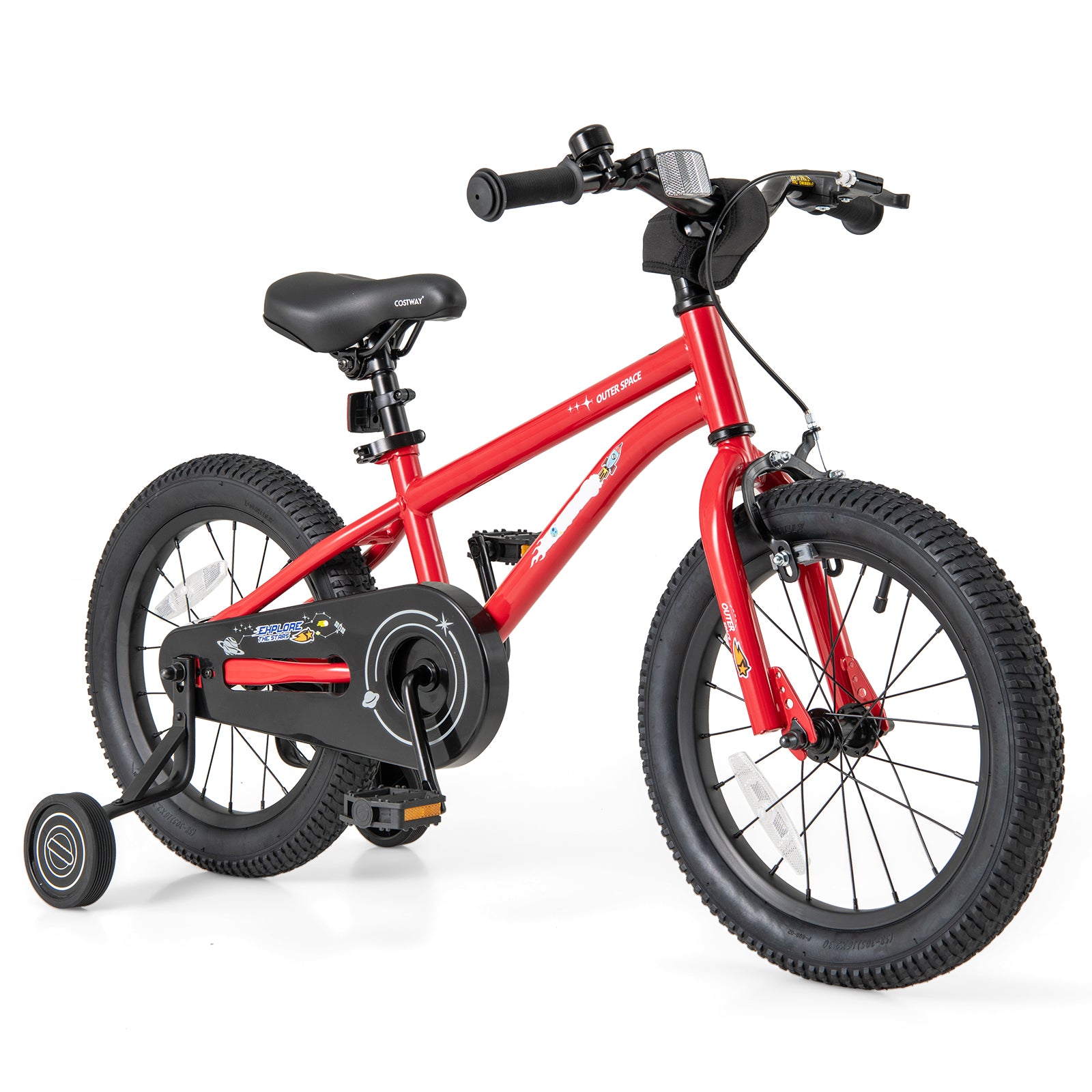 16-Inch Kids Bike, Ages 4-7, Handbrake And Coaster Brake, Bell Ring, Red Kids Bike Red at Gallery Canada