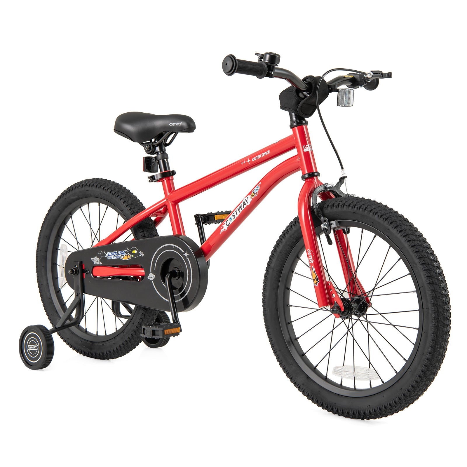 18-Inch Kids Bike Ages 3-8 with Handbrake and Coaster Brake and Bell Ring-18 inches, Red Kids Bike Red - 18 Inches at Gallery Canada
