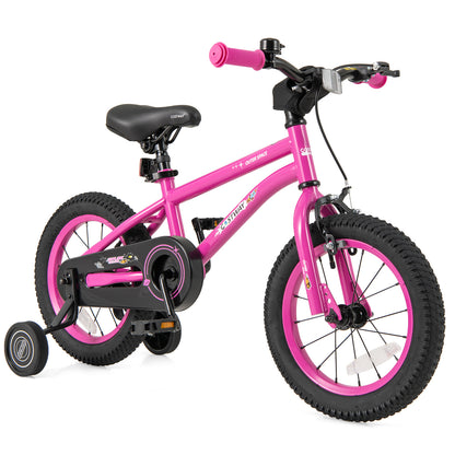 14 Inch Kids Bike for 3-5 Years Old Adjustable with Removable Training Wheels, Pink Kids Bike Pink at Gallery Canada