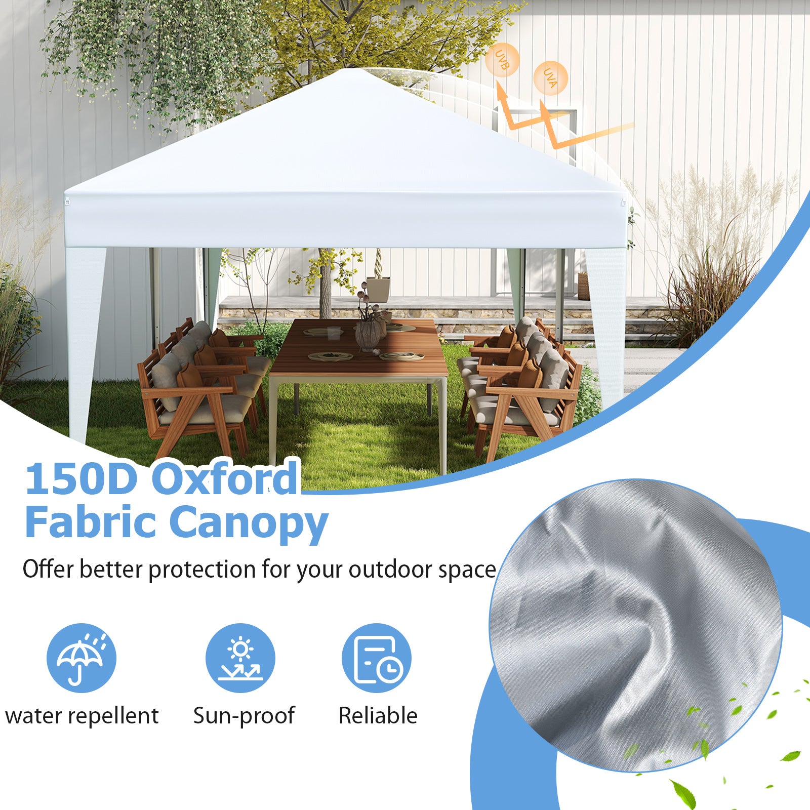 10 x 20 FT Pop up Canopy Tent with Carry Bag for Party BBQ, White Canopies at Gallery Canada