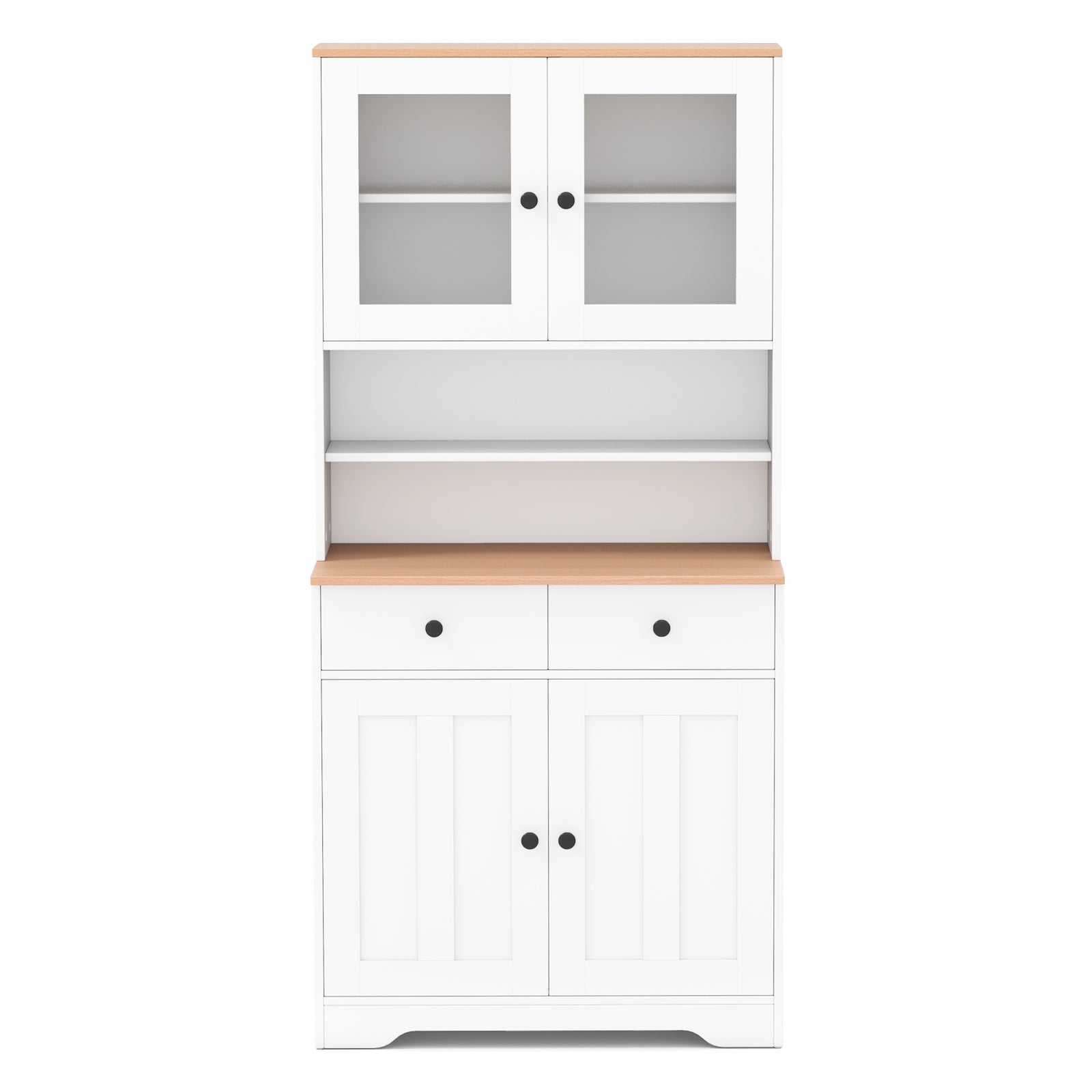 Pantry Cabinet with 2 Removable Shelves, White Sideboards Cabinets & Buffets White at Gallery Canada