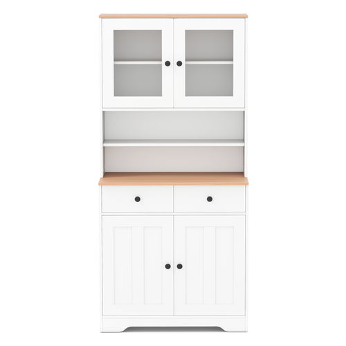 Pantry Cabinet with 2 Removable Shelves, White
