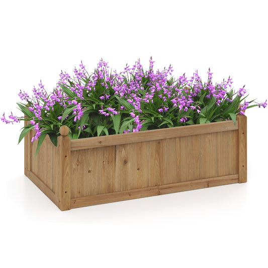 46 x 24 x 16 Inch Rectangular Planter Box, With Drainage Holes, Brown Raised Garden Beds Brown at Gallery Canada