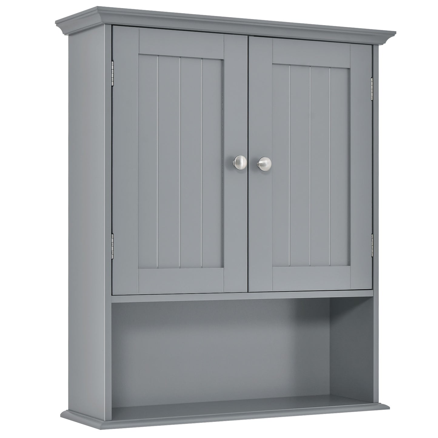 Wall Mount Bathroom Cabinet Storage Organizer with Doors and Shelves, Gray Wall Cabinets at Gallery Canada