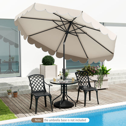 10 Feet Patio Umbrella, Crank Tilt Adjustment, Beige Outdoor Umbrellas at Gallery Canada