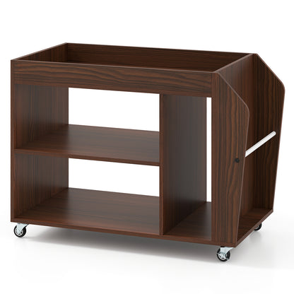 3-Tier Side End Table with Universal Wheels, Walnut End & Side Tables at Gallery Canada