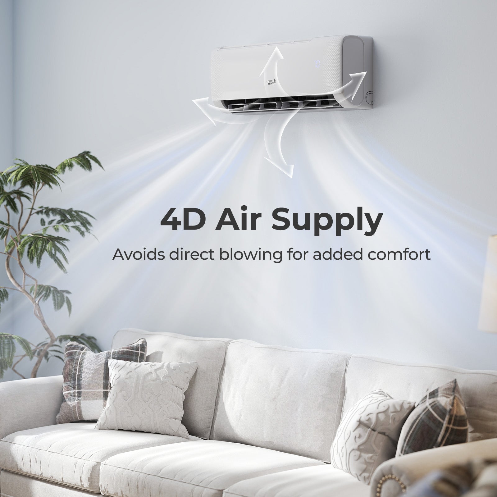 Airtural Series 12000 BTU 115V 22 SEER2 WiFi Enabled Mini Split Heat Pump, White Mini Split Air Conditioners at Gallery Canada