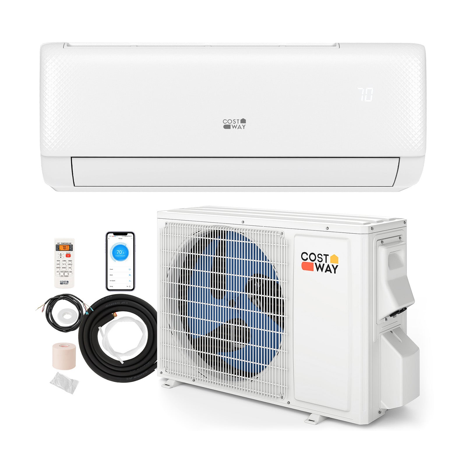 Airtural Series 9100 BTU 20.5 SEER2 WiFi Enabled Mini Split AC 115V Compatible with Alexa, White Mini Split Air Conditioners at Gallery Canada