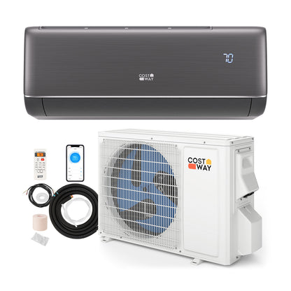 9100 BTU 20.5 SEER2 115V WiFi Enabled Mini Split AC Compatible with Alexa Gray, Gray Mini Split Air Conditioners at Gallery Canada