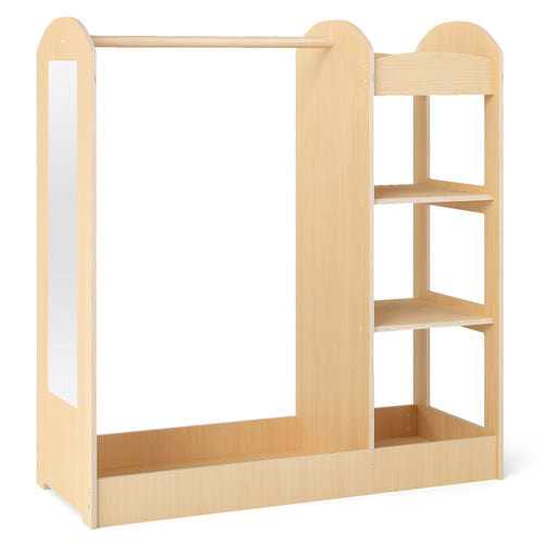 Kids Dress Up Storage With Mirror, Natural