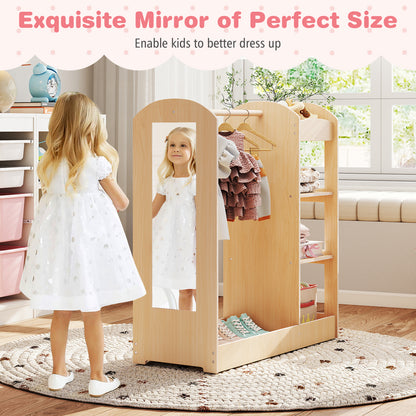 Kids Dress Up Storage With Mirror, Natural Kids Storage at Gallery Canada