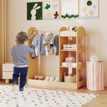 Kids Dress Up Storage With Mirror, Natural Kids Storage at Gallery Canada