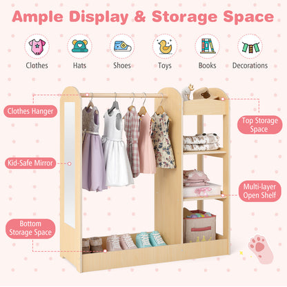 Kids Dress Up Storage With Mirror, Natural Kids Storage at Gallery Canada