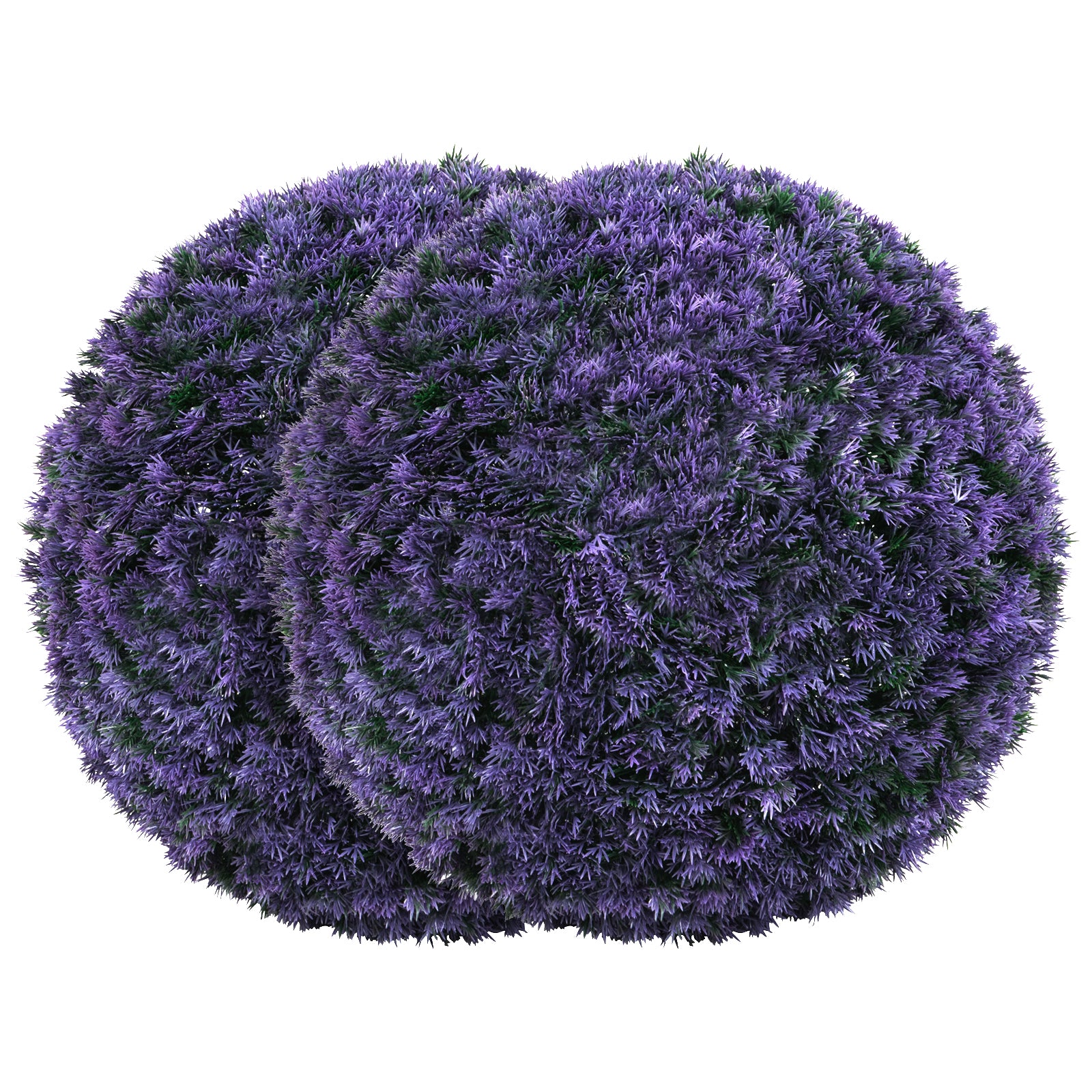 15 Inch Round Artificial Plant Boxwood Topiary Balls Set of 2 for Indoor Outdoor, Purple Faux Plants at Gallery Canada