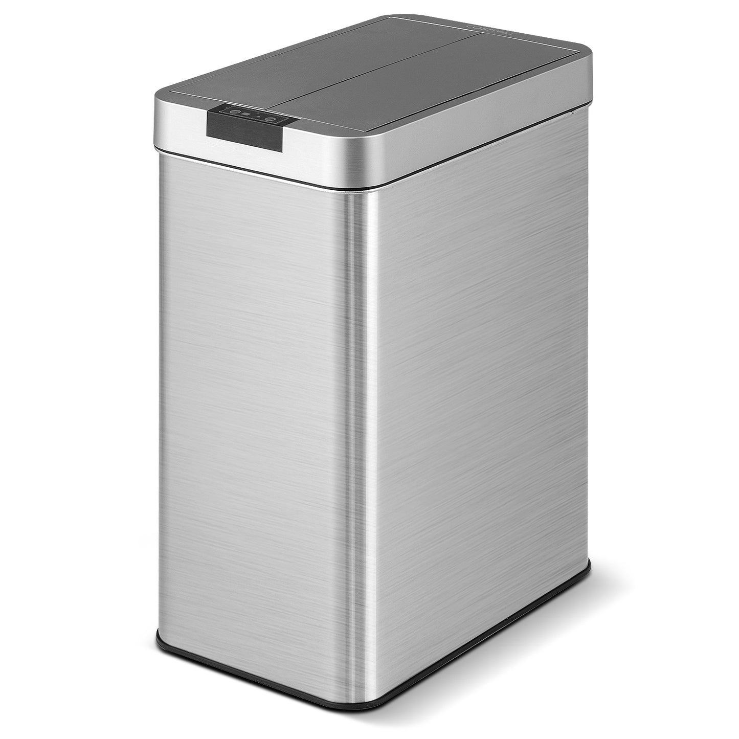 13.2 Gal Slim Kitchen Trash Can with Wing Lids and Stainless Steel Frame, Silver Kitchen Utensils at Gallery Canada
