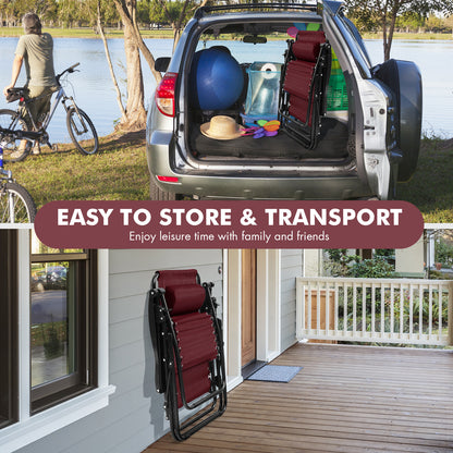 Outdoor Folding Zero Gravity Lounge Chair, Wine Beach & Lawn Chairs at Gallery Canada