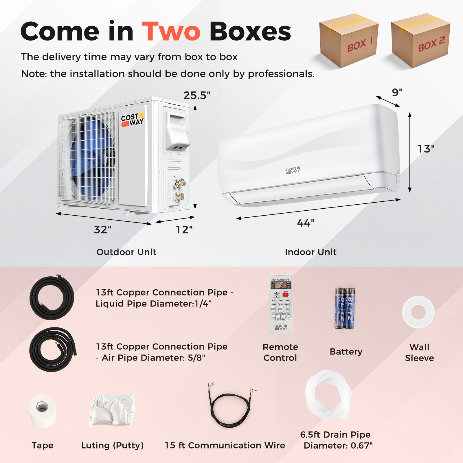 Blast Series 24000 BTU 18.5 SEER2 208-230V Ductless Mini Split Air Conditioner and Heater, White Mini Split Air Conditioners at Gallery Canada