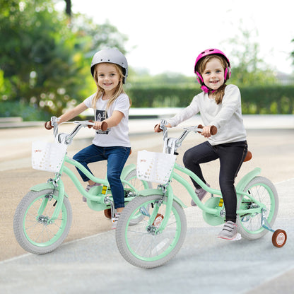 16 Inch Kids Bike with Adjustable Seat and Bell for Kids 3-8 Years Olds-16 inches, Green Kids Bike at Gallery Canada