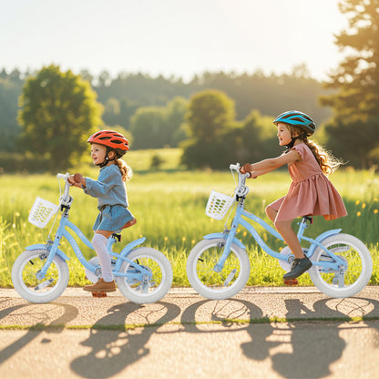 14 Inch Kids Bike with Adjustable Handlebar and Seat for 3-5 Year Old, Light Blue Kids Bike at Gallery Canada