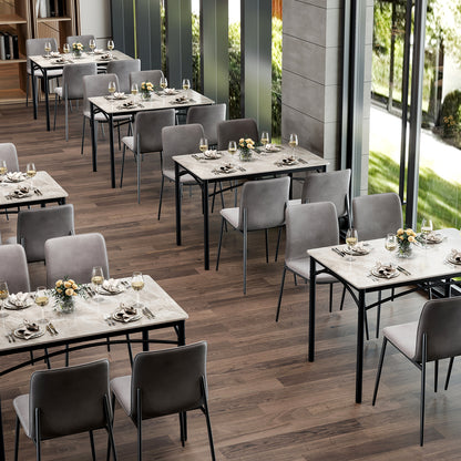 Rectangular Modern Sintered Stone Dining Table for 4 People-Grey, Gray Dining Tables at Gallery Canada