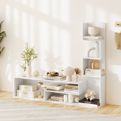 Cube TV Stand for TVs up to 50 Inch Media Console Table with Storage Shelves, White Entertainment Centers & TV Stands at Gallery Canada