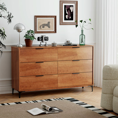 6-Drawer Dresser with Interlock System for Bedroom Living Room, Cherry Dressers & Chests at Gallery Canada