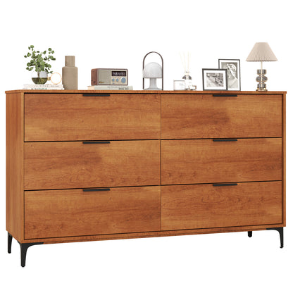 6-Drawer Dresser with Interlock System for Bedroom Living Room, Cherry Dressers & Chests Cherry at Gallery Canada