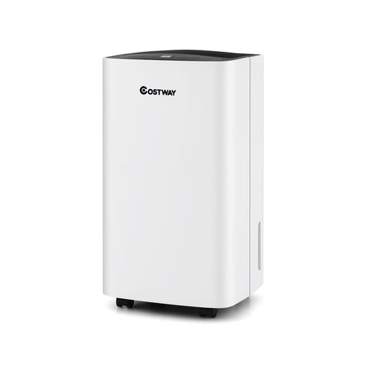 30 Pints Portable Dehumidifier, 1500 Sq. ft, White Dehumidifiers White at Gallery Canada