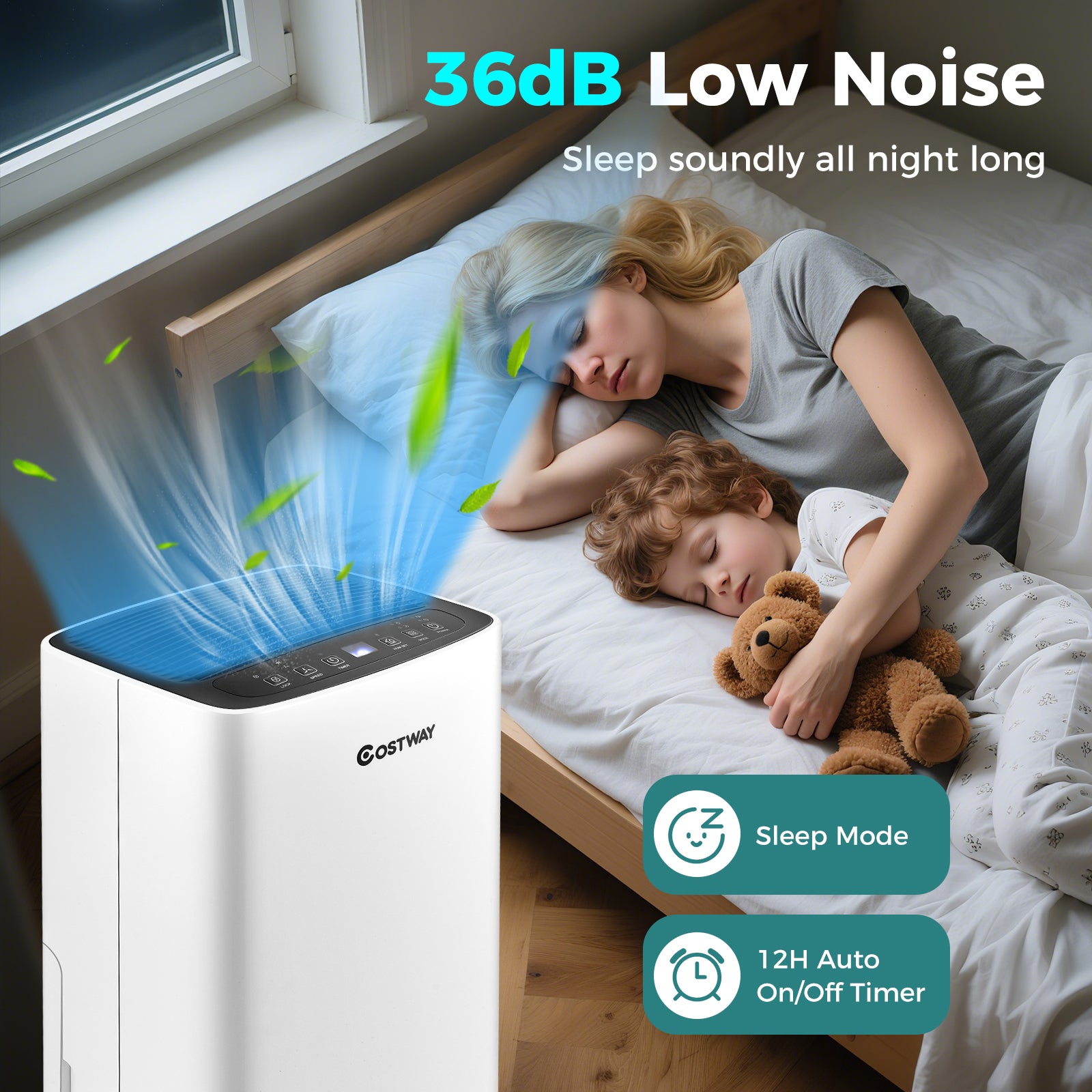 30 Pints 1500 Sq. ft Portable Dehumidifier For Medium To Large Spaces, White Dehumidifiers at Gallery Canada