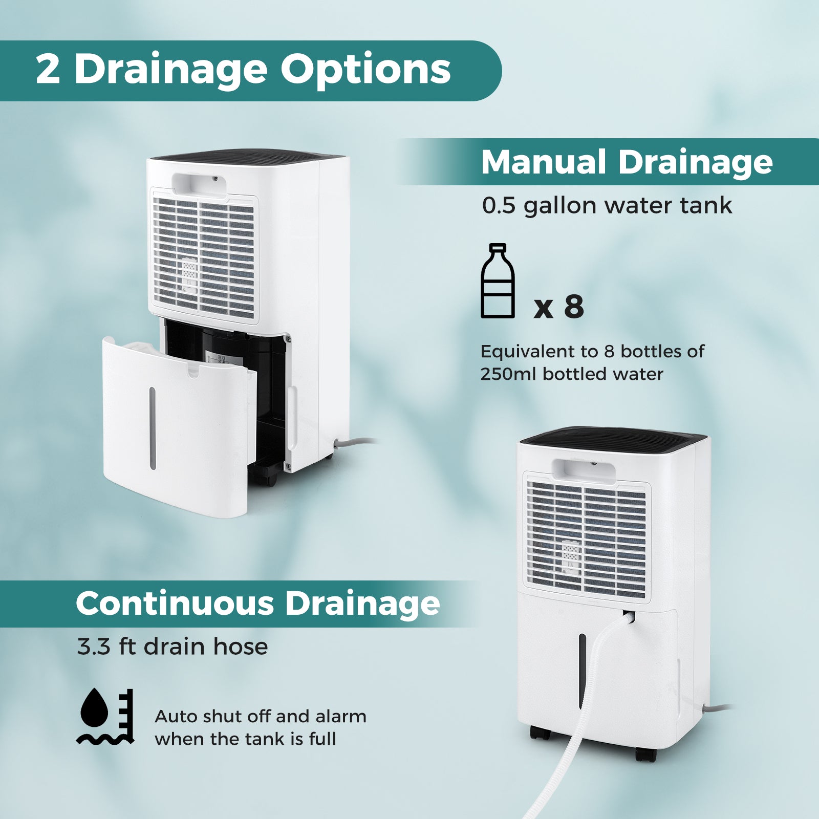 30 Pints 1500 Sq. ft Portable Dehumidifier For Medium To Large Spaces, White Dehumidifiers at Gallery Canada