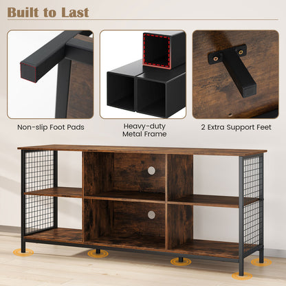 TV Stand for 65 Inch TVs-Rustic Brown and Black, Rustic Brown Entertainment Centers & TV Stands at Gallery Canada