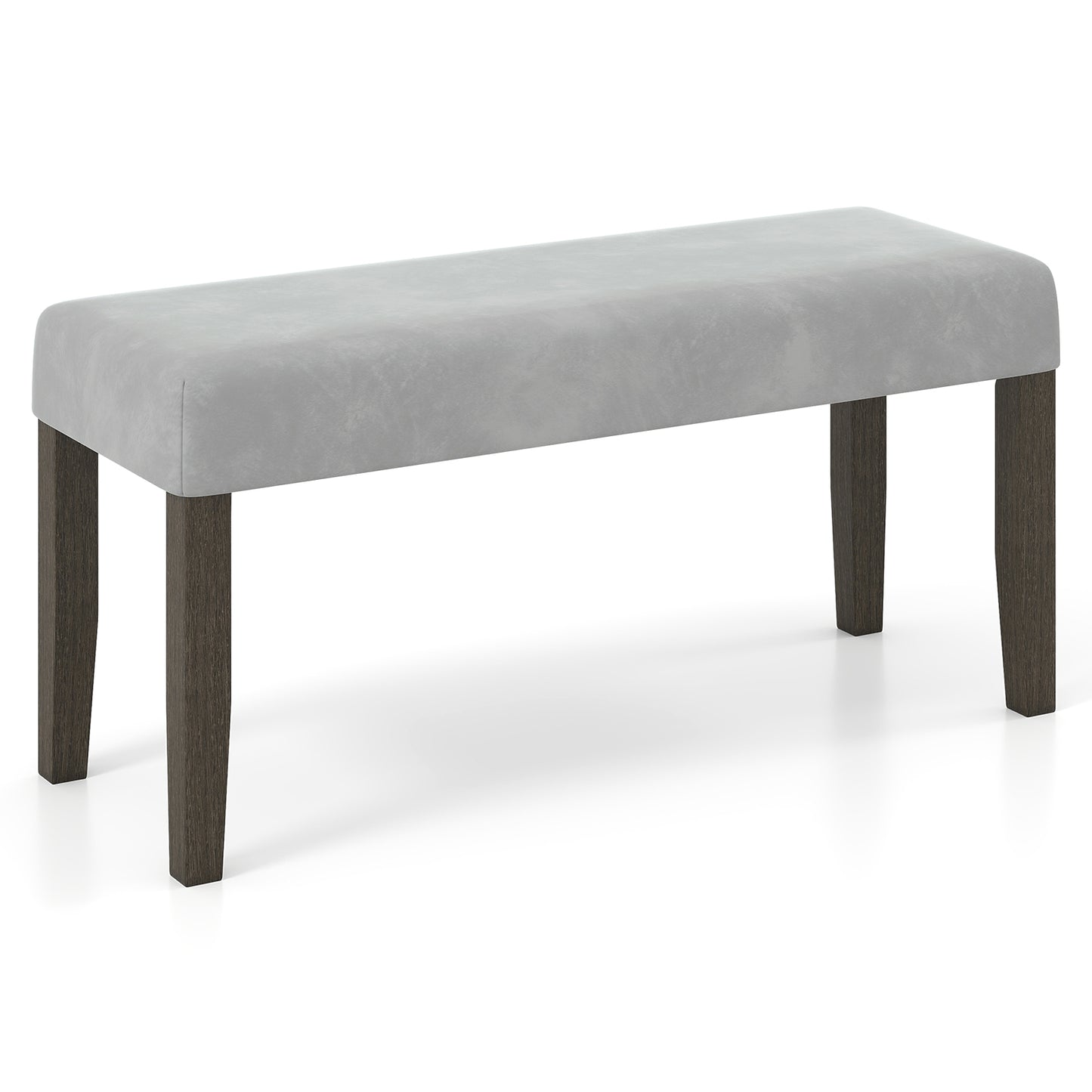 End Of Bed Bench, Padded Seat, Solid Wood Legs, Gray Shoe Racks & Storage Benches at Gallery Canada