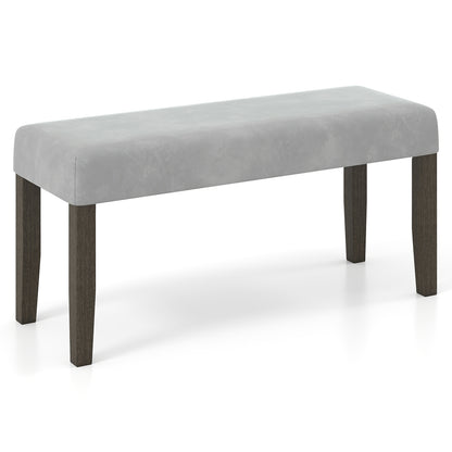 End Of Bed Bench, Padded Seat, Solid Wood Legs, Gray Shoe Racks & Storage Benches at Gallery Canada