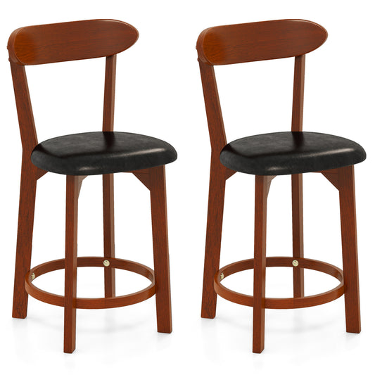 Set of 2 24 Inch Upholstered Armless Dining Chairs, Walnut Dining Chairs Walnut at Gallery Canada