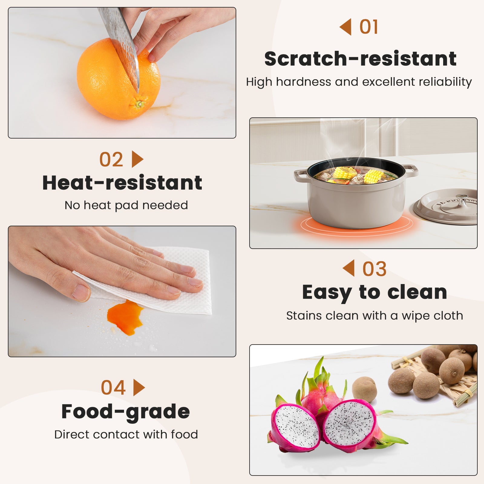 44 Inches Sintered Stone Dining Table with Metal Frame and Faux Marble Tabletop, White Dining Tables at Gallery Canada