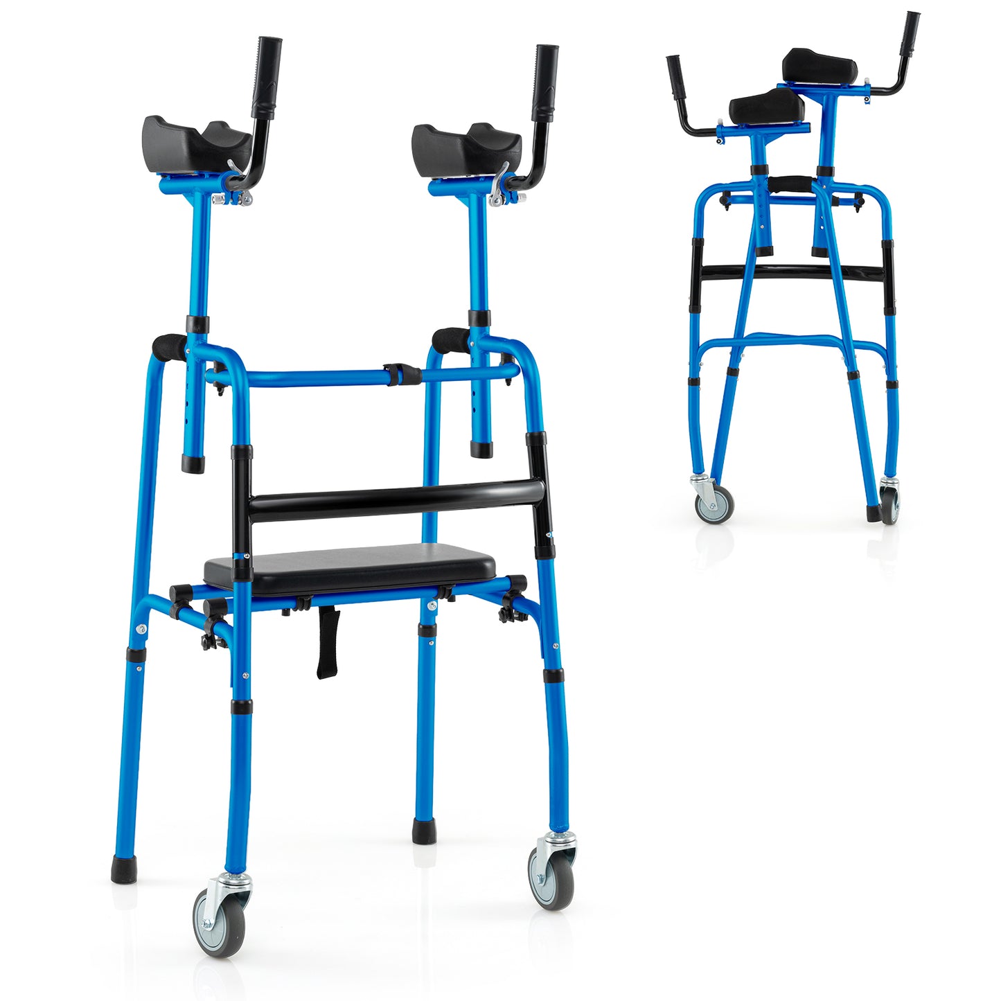 Versatile Rolling Walker for Rehabilitation Training, Navy Walkers & Rollators at Gallery Canada
