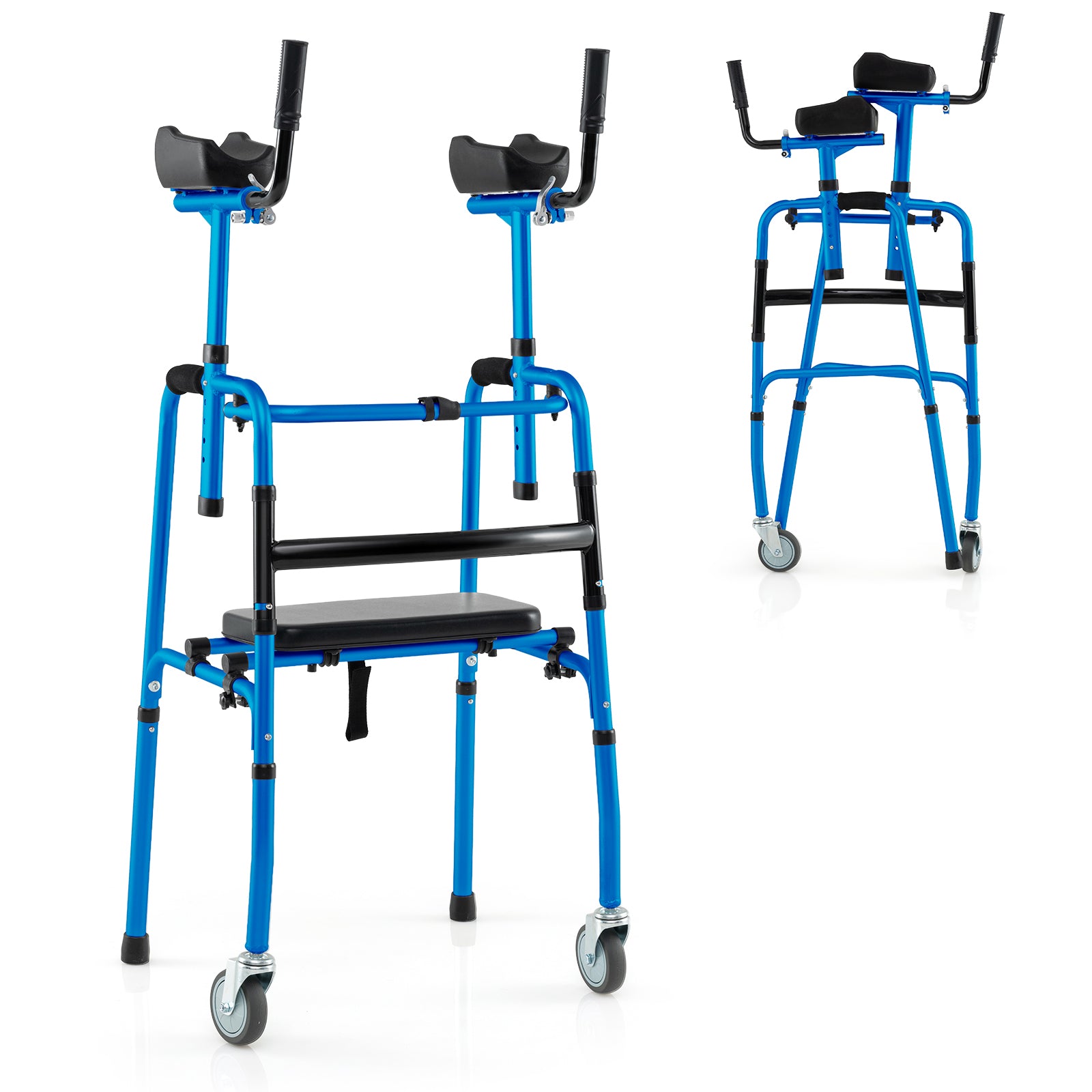 Versatile Rolling Walker for Rehabilitation Training, Navy Walkers & Rollators Navy at Gallery Canada