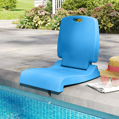 Foldable Outdoor Pool Chair with Handle and Back Support, Blue Beach & Lawn Chairs Blue at Gallery Canada
