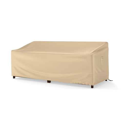 Patio Furniture Cover with Padded Handle and Click-Close Straps-77 x 43 x 30 inches, Beige