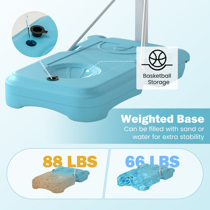 Pool Basketball Hoop Poolside Portable Basketball Goal with Shatterproof Backboard, White Sport Equipments at Gallery Canada