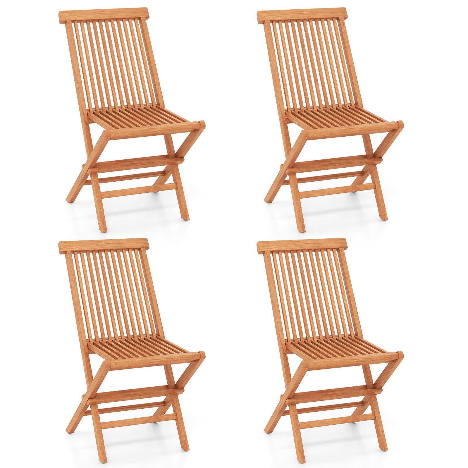 Teak Wood Patio Chairs Set Of 2, Natural Patio Dining Chairs at Gallery Canada